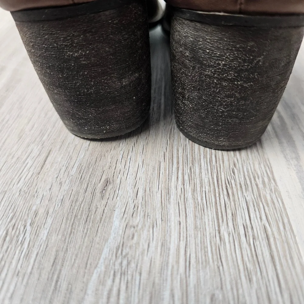 Naya Valerie 8.5M Ankle Bootie Brown Leather Studded Western Boho Edgy